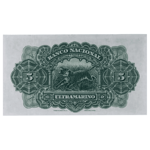 extremely rare india portuguese 5 rupees black serial specimen....issued 1924 extremely rare india portuguese 5 rupees black serial specimen....issued 1924