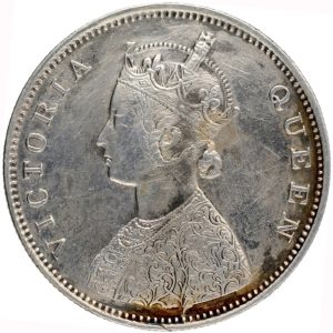 1862 queen victoria one rupee coin